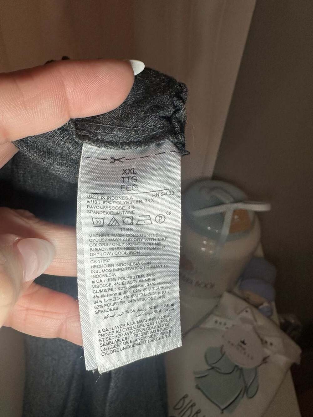 Old Navy XXL Charcoal Grey Jersey Knit 3/4 Sleeve A-Line Swing Tunic Dress - Picture 10 of 10